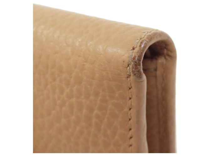 Cartera de cuero marrón de doble pliegue Gucci Castaño - vista 18