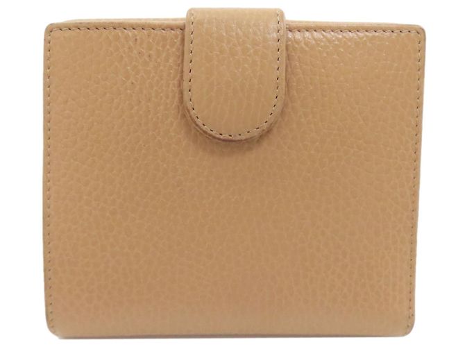 Cartera de cuero marrón de doble pliegue Gucci Castaño - vista 2