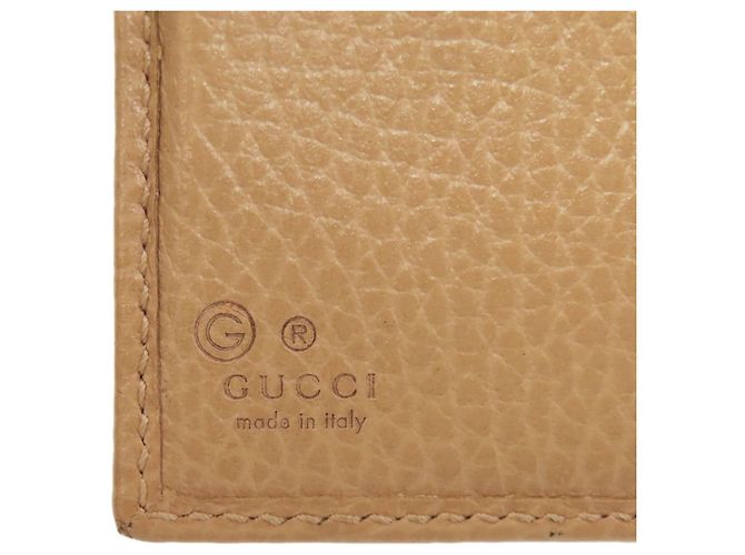 Cartera de cuero marrón de doble pliegue Gucci Castaño - vista 7
