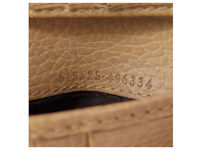 Cartera de cuero marrón de doble pliegue Gucci Castaño - vista 8