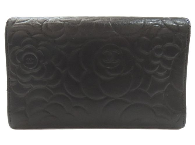 Chanel Camellia Long Wallet Schwarz - Ansicht 2