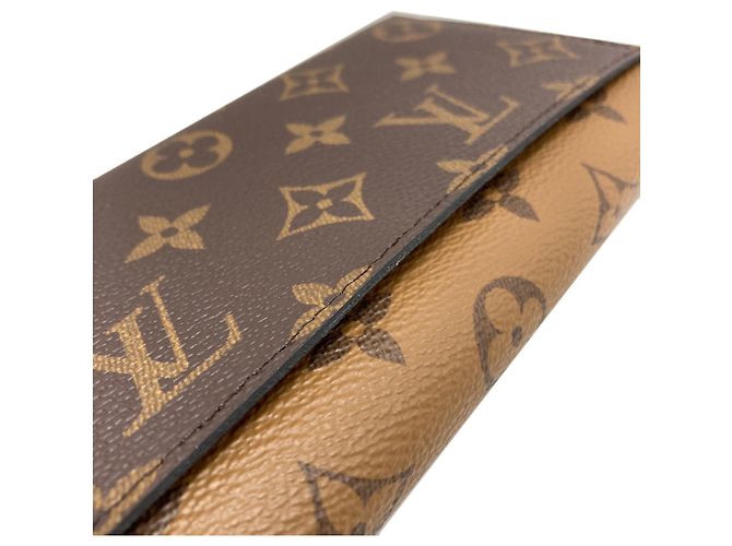 Carteira longa Emilie Louis Vuitton Marrom Monograma - vista 13