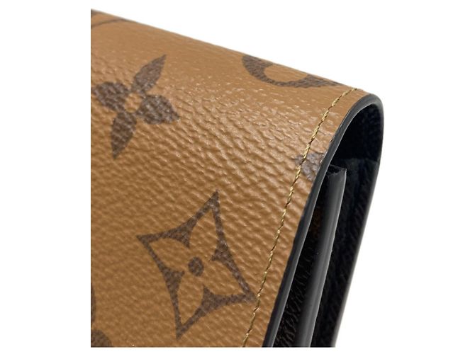 Carteira longa Emilie Louis Vuitton Marrom Monograma - vista 14