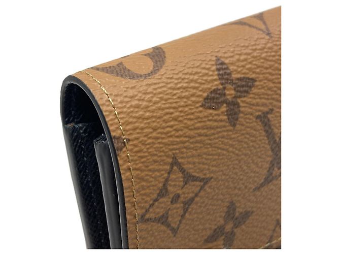 Carteira longa Emilie Louis Vuitton Marrom Monograma - vista 15