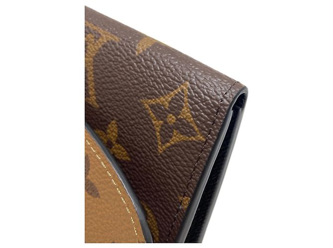 Carteira longa Emilie Louis Vuitton Marrom Monograma - vista 16