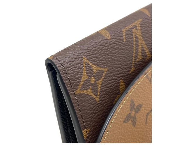 Carteira longa Emilie Louis Vuitton Marrom Monograma - vista 17