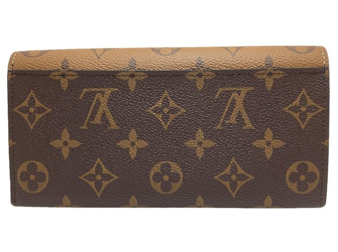 Carteira longa Emilie Louis Vuitton Marrom Monograma - vista 2