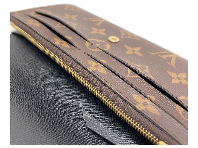 Carteira longa Emilie Louis Vuitton Marrom Monograma - vista 8