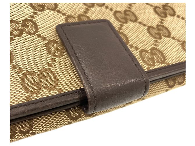 Gucci Brown Canvas Tri-fold Wallet - view 13