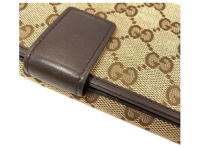 Gucci Brown Canvas Tri-fold Wallet - view 14