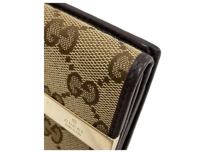 Gucci Brown Canvas Tri-fold Wallet - view 15