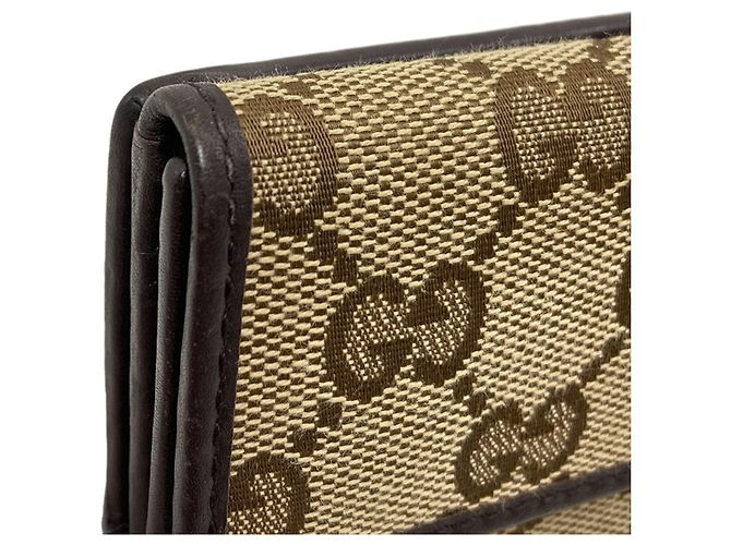 Gucci Brown Canvas Tri-fold Wallet - view 16