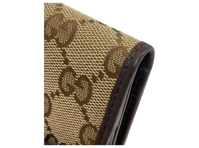 Gucci Brown Canvas Tri-fold Wallet - view 17