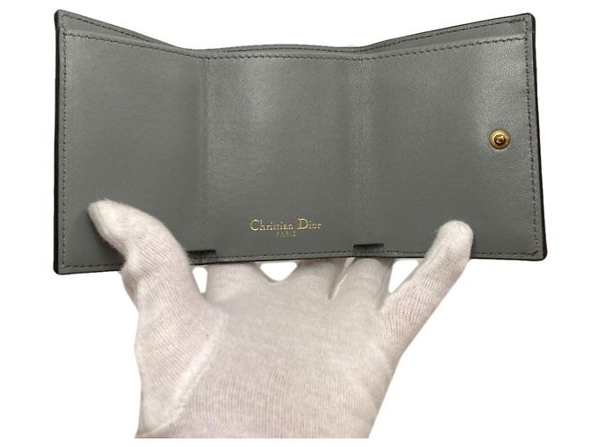 Christian Dior Saddle Lotus Bi-fold Wallet Braun - Ansicht 4