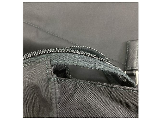 Borsa Tote Prada 1BG132 Logo Hardware Nero - vista 10