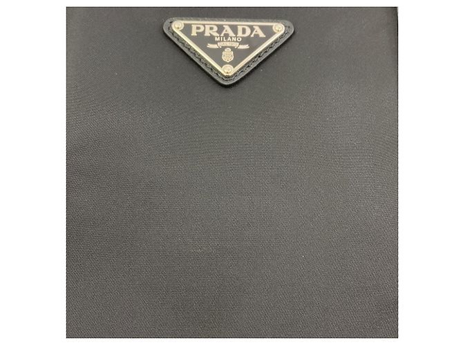 Borsa Tote Prada 1BG132 Logo Hardware Nero - vista 11