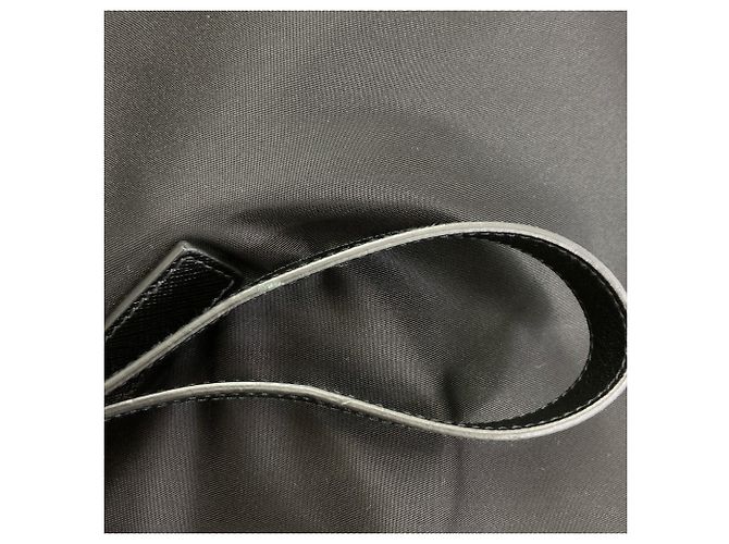 Borsa Tote Prada 1BG132 Logo Hardware Nero - vista 12