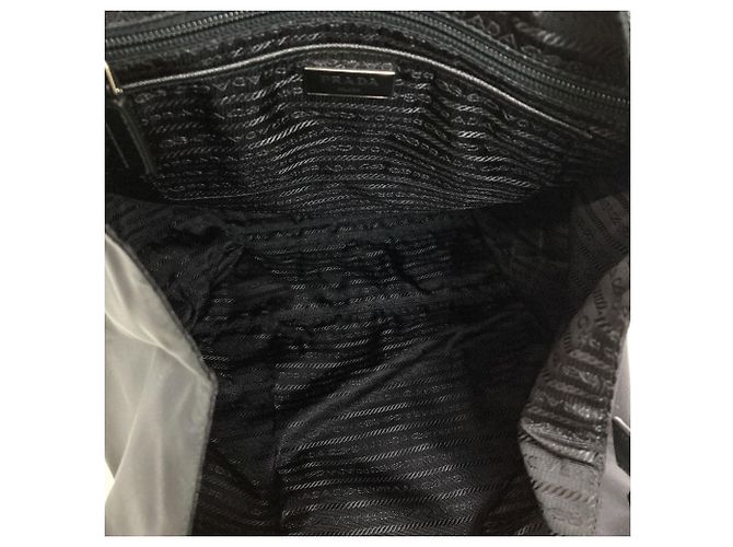 Borsa Tote Prada 1BG132 Logo Hardware Nero - vista 5