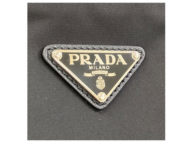 Borsa Tote Prada 1BG132 Logo Hardware Nero - vista 8
