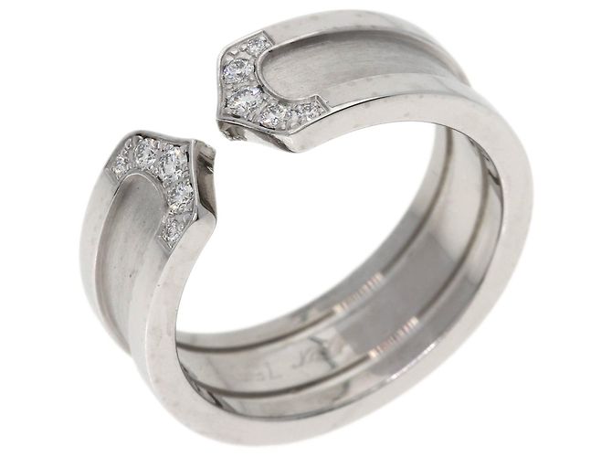 Anello Cartier C2 Diamond Band in oro bianco 18K - vista 2