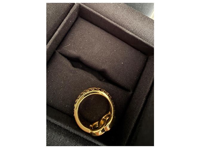 Chanel Ring mit CC-Logo und Kristallen Golden - Ansicht 9