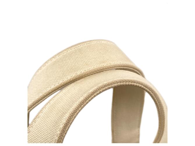 Borsa Chanel Chocolate Bar Canvas Marrone Bianco - vista 15