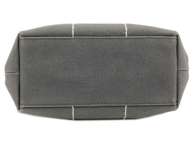 Borsa Chanel Chocolate Bar Canvas Marrone Bianco - vista 4