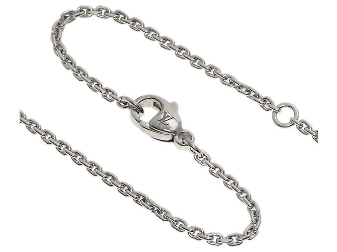 Collana con pendente Louis Vuitton in diamanti e oro bianco 18K - vista 3
