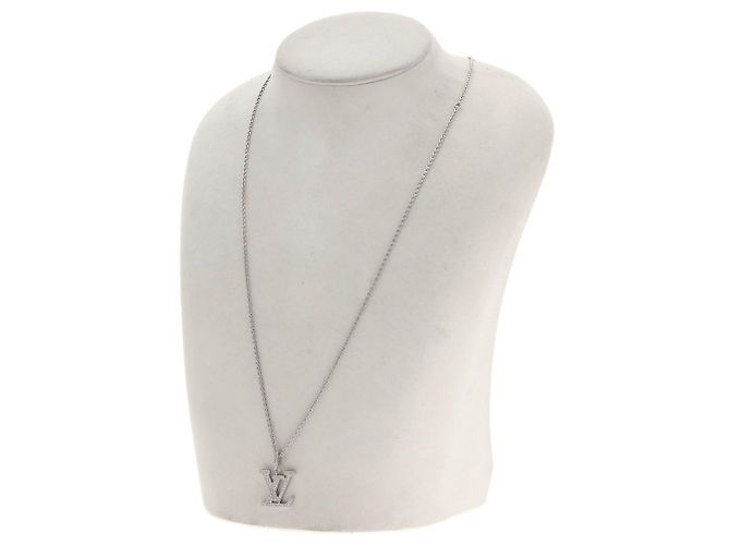 Collana con pendente Louis Vuitton in diamanti e oro bianco 18K - vista 6