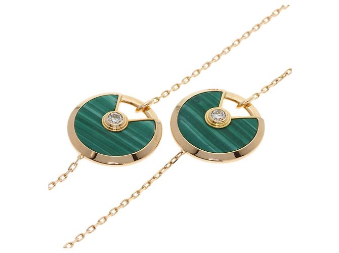Lange Halskette Cartier Amulette Malachite Shell Diamond - Ansicht 2