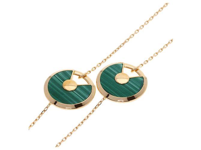 Lange Halskette Cartier Amulette Malachite Shell Diamond - Ansicht 4