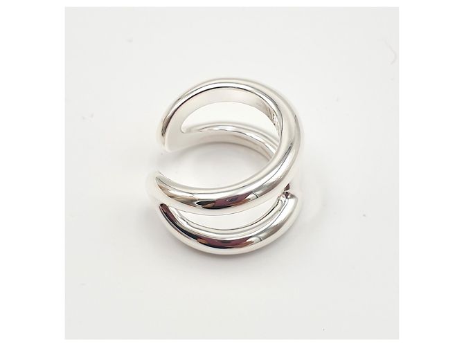 Anillo Hermès Osmose GM Plata de Ley Talla 58 - vista 4
