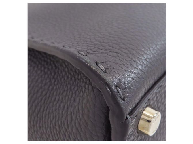 Borsa a 2 modi Fendi Peekaboo Medium Selleria Marrone - vista 25