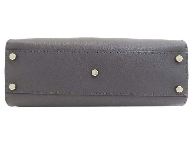 Borsa a 2 modi Fendi Peekaboo Medium Selleria Marrone - vista 4