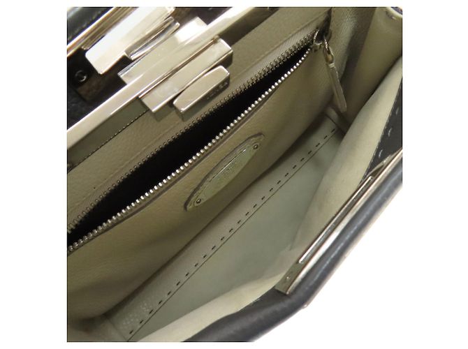 Borsa a 2 modi Fendi Peekaboo Medium Selleria Marrone - vista 5