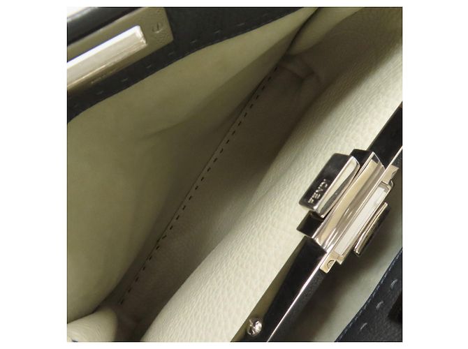 Borsa a 2 modi Fendi Peekaboo Medium Selleria Marrone - vista 6