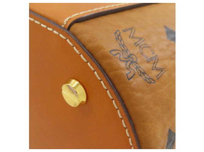 Borsa 2-Way MCM in PVC marrone - vista 24