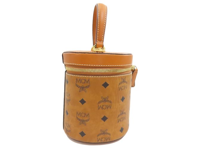 Borsa 2-Way MCM in PVC marrone - vista 3