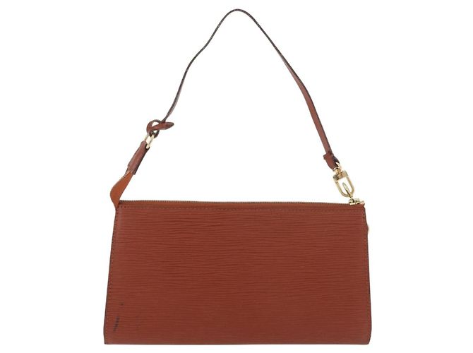 Louis Vuitton Pochette Accessoires Epi Leather Marrone - vista 2