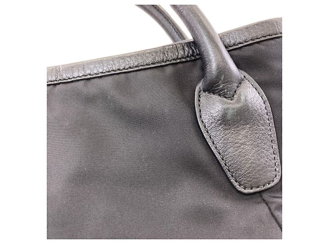 Prada Black Nylon 2-Way Tote Bag Schwarz - Ansicht 15