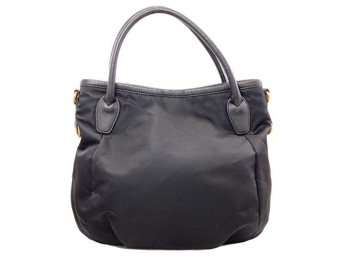 Prada Black Nylon 2-Way Tote Bag Schwarz - Ansicht 2