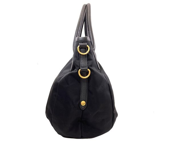Prada Black Nylon 2-Way Tote Bag Schwarz - Ansicht 3