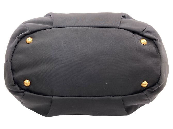 Prada Black Nylon 2-Way Tote Bag Schwarz - Ansicht 4