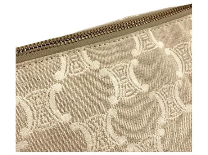 Céline Borsa Tote Celine Macadam Canvas Marrone Beige - vista 12