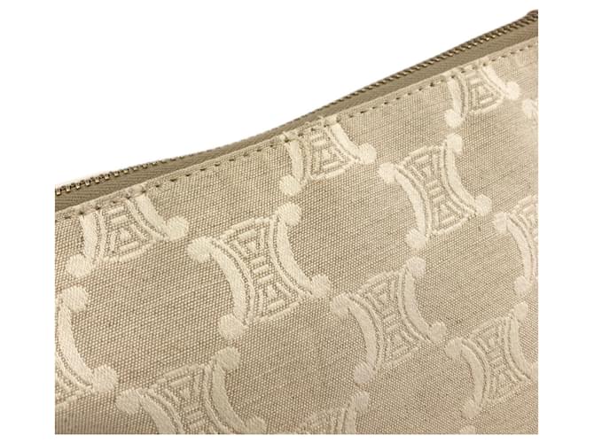 Céline Borsa Tote Celine Macadam Canvas Marrone Beige - vista 13