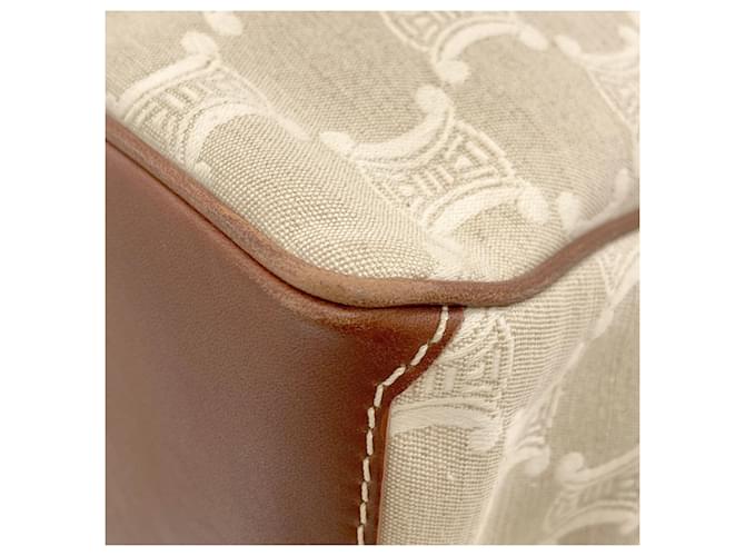 Céline Borsa Tote Celine Macadam Canvas Marrone Beige - vista 20