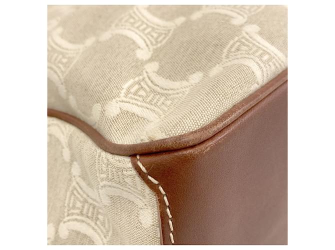 Céline Borsa Tote Celine Macadam Canvas Marrone Beige - vista 21