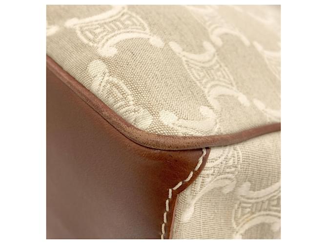 Céline Borsa Tote Celine Macadam Canvas Marrone Beige - vista 22