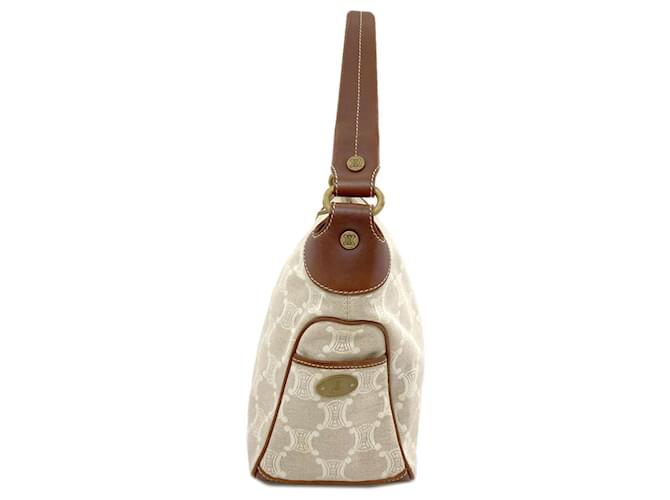 Céline Borsa Tote Celine Macadam Canvas Marrone Beige - vista 3