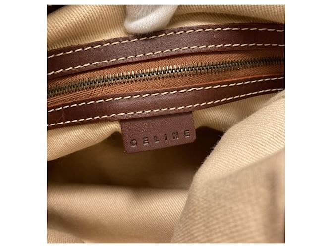 Céline Borsa Tote Celine Macadam Canvas Marrone Beige - vista 6